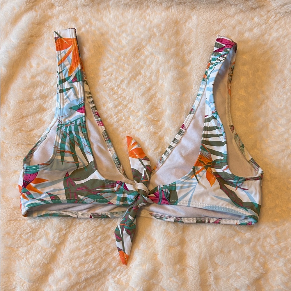 Tropical Print Bikini Top- Roxy - Picture 3 of 4